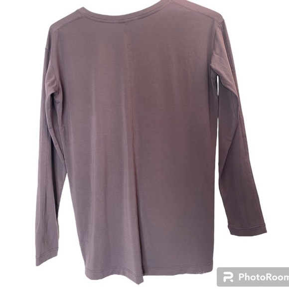 ATHLETA PURPLE CROSSOVER RUCHED ATHLETIC TOP SIZE XXS - Picture 7 of 8